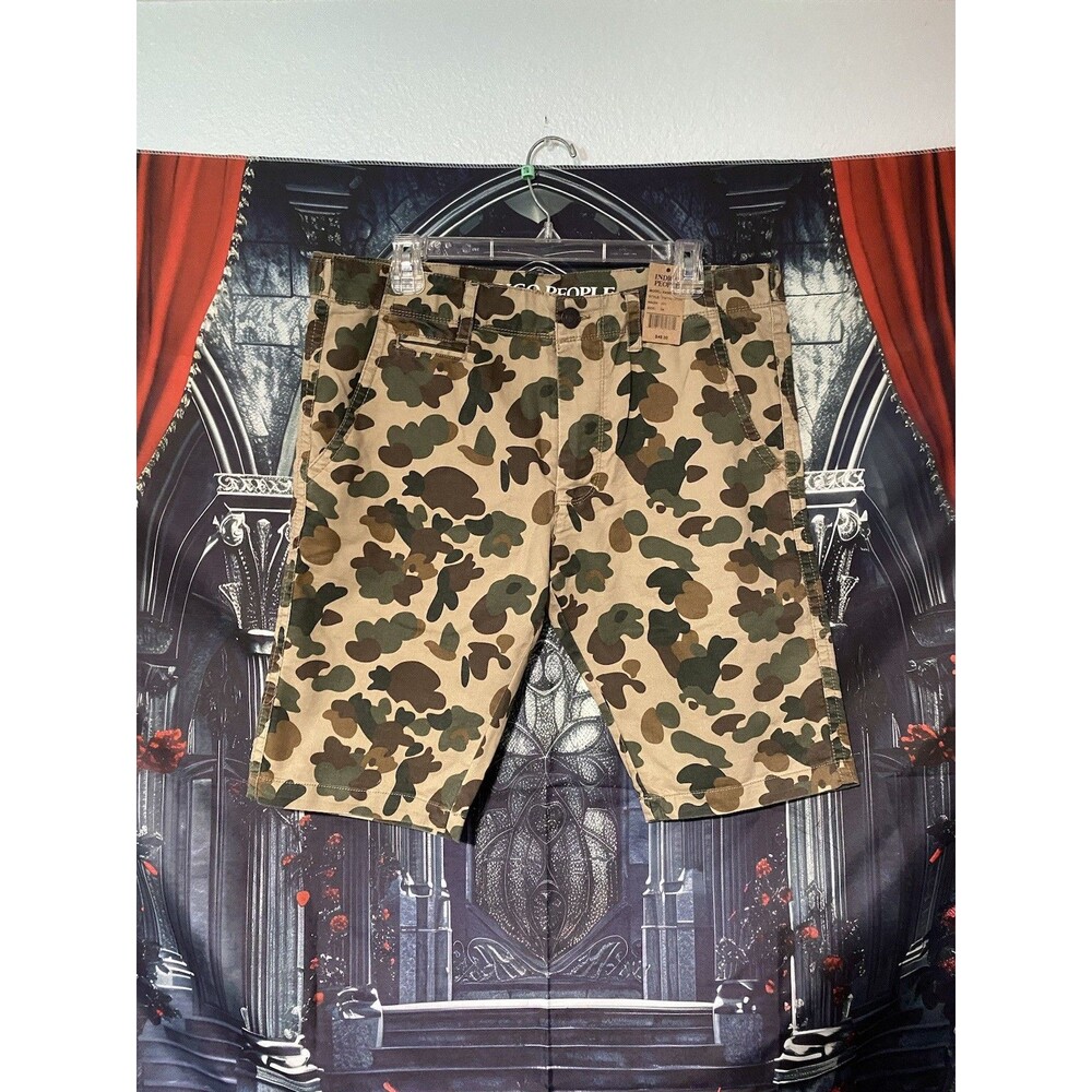 Indigo People Y2K Camouflage Shorts Men Size 34 Brand New